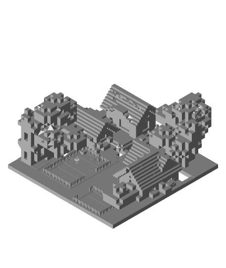 Minecraft Village 3d model