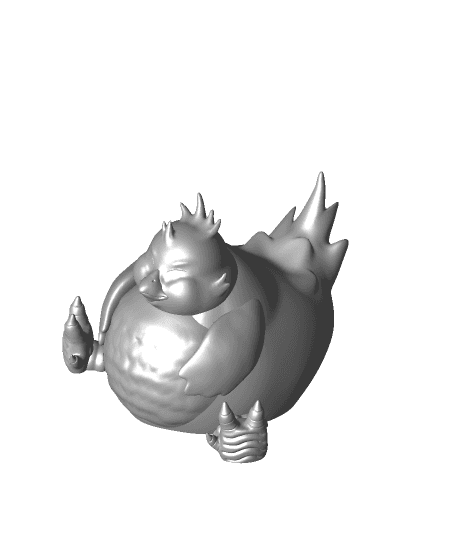 Chubby Chocobo - Print in place! 3d model