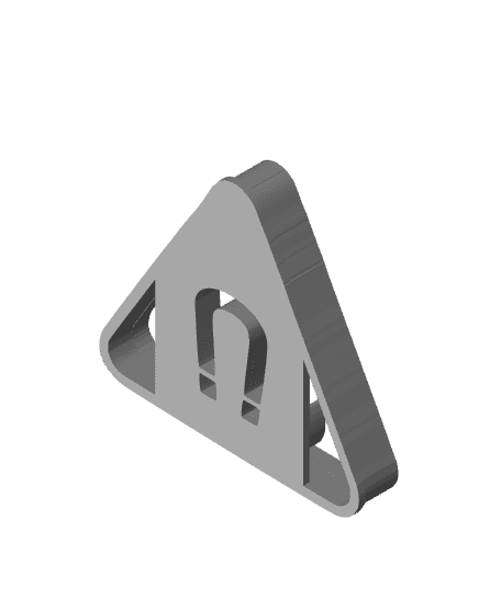 Warning Cookie Cutter, Biscuit Cutter 3d model