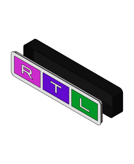 RTL German TV Channel Lightbox LED Lamp 3d model