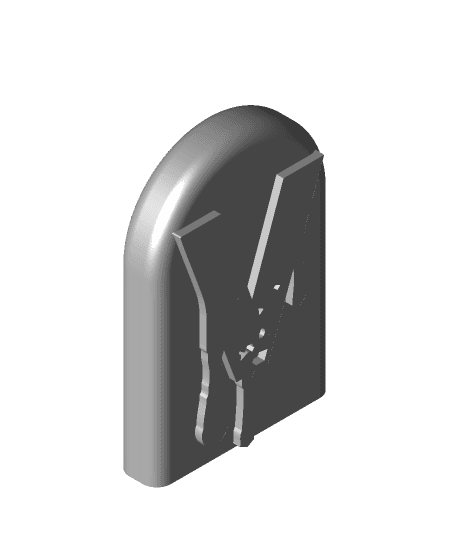 Hauntingly Stylish: Single-Color Headstone Alphabet Magnets for Halloween V 3d model