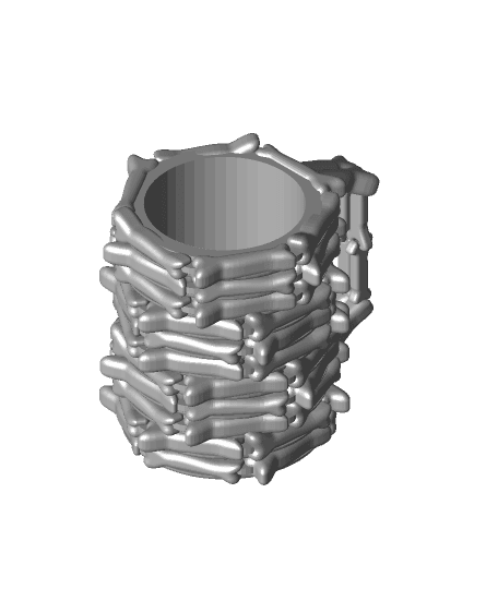 Spooky Bone Mug - Can Cup for 12oz 330ml cans (no supports!) 3d model