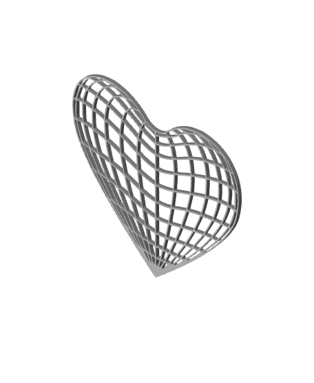 Set of 4 Optical illusion Heart wall art Hearts wall decor Valentines Day Decorations 3d model