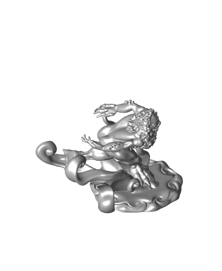 Lion Running Sculpture 3d model