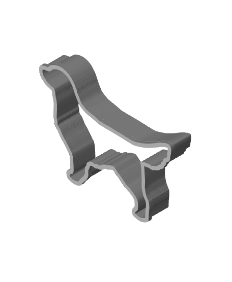 Golden Retriever Cookie Cutter, Biscuit Cutter 3d model