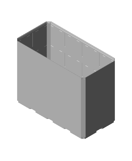 4x2x3, Lock Hole Base, Multigrid Bin 3d model