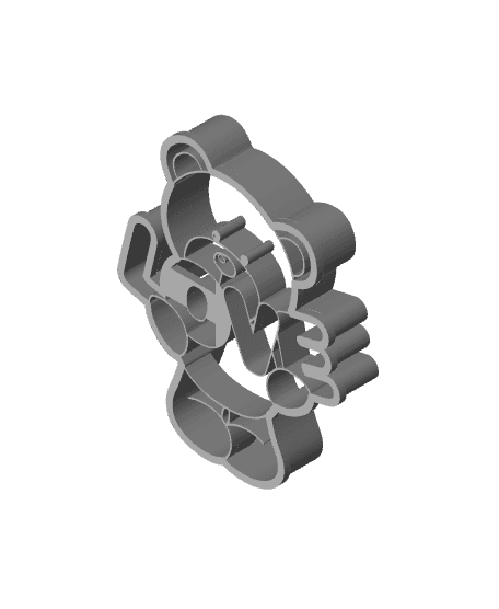 Love Bear Cookie Cutter, Biscuit Cutter 3d model