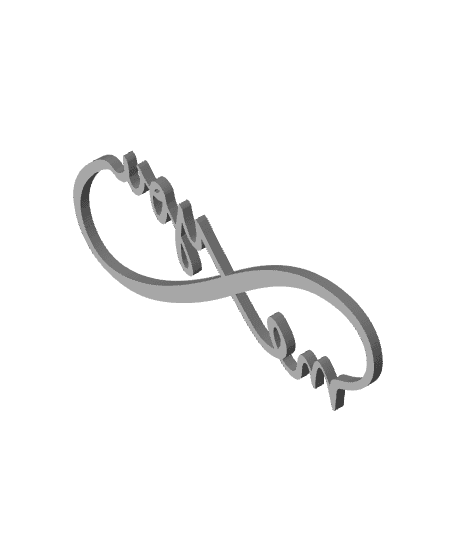 me and you infinity symbol wall art couples decor 3d model