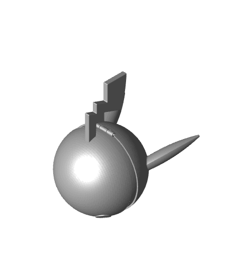 PikaBall Piakchu Themed Pokeball - Fan Art 3d model