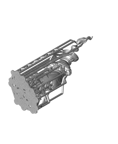 Flame Sentry - Lamplighter Shishtar Guildsperson (Pre-Supported) 3d model