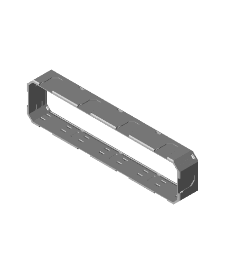 4x1x0·5 - Topped Multipoint Rail - Pop-In Bin Extension 3d model