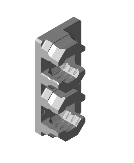 Dual Snap (DS Part A) - VHB Tape Mount 3d model