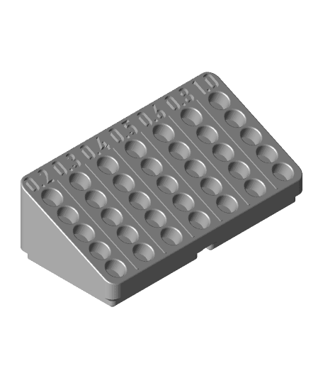 Gridfinity Nozzle holder for most common sizes 3d model