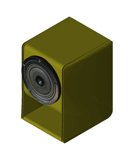 bass reflex box for 100mm midtone speaker 3d model