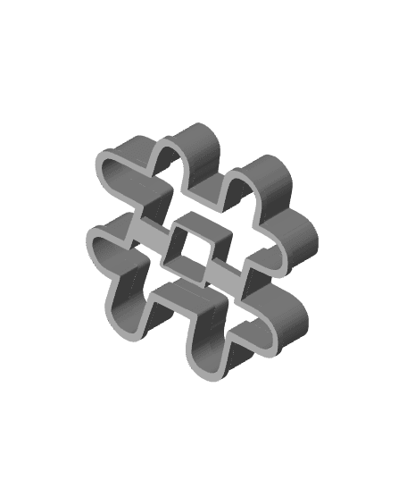 Hashtag Cookie Cutter, Biscuit Cutter 3d model