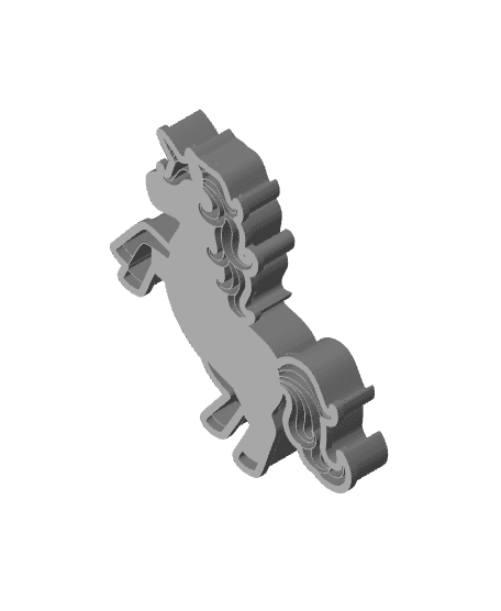 Unicorn Cookie Cutter, Biscuit Cutter 3d model