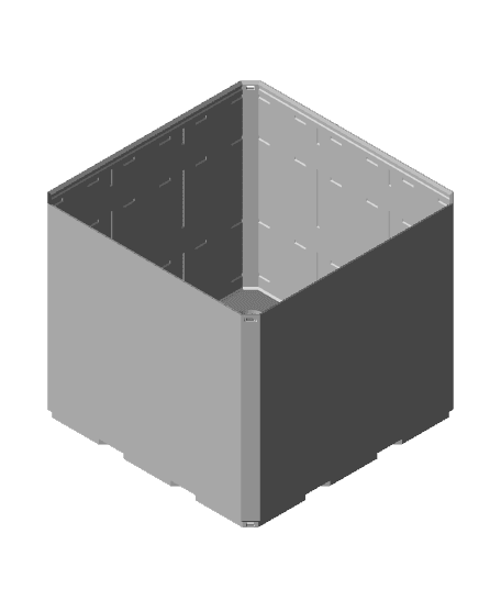 3x3x2·5, Lock Hole Base, Multigrid Bin 3d model