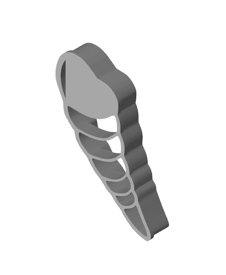 Corkscrew Cookie Cutter, Biscuit Cutter 3d model