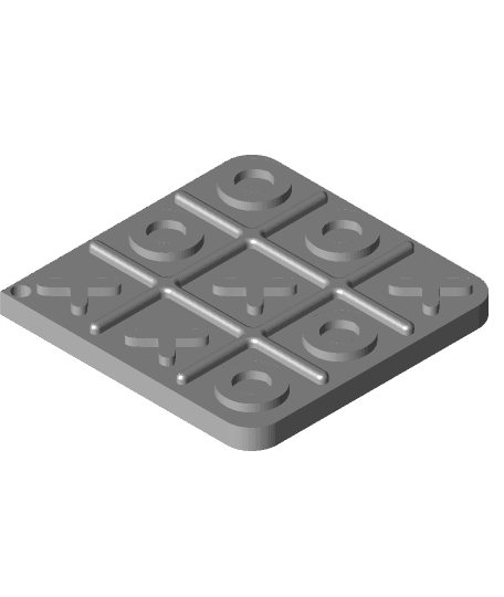 tic tac toe keychain 3d model