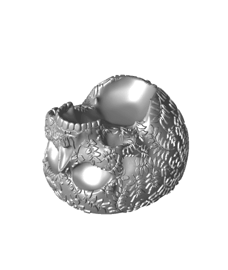 Fern Skull Planter-Bowl 3d model