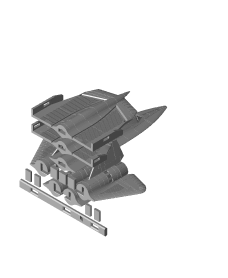 SR-71 Blackbird Kit (No Support, No AMS, No Glue) 3d model