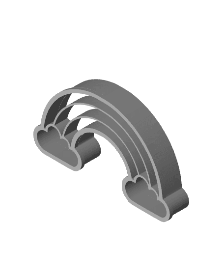 Rainbow Cookie Cutter, Biscuit Cutter 3d model