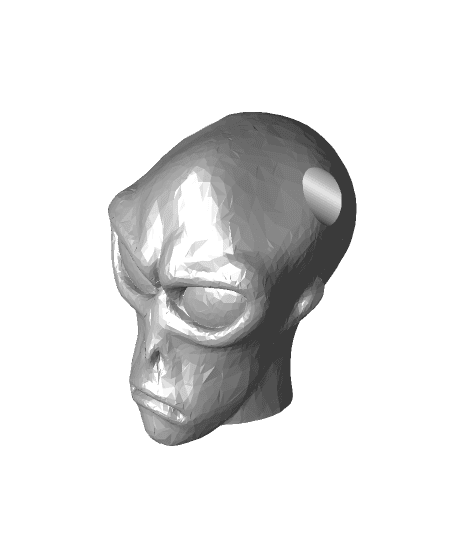 Alien Head Pendant 3d model
