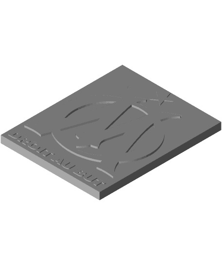 Convex Olympique de Marseille coaster or plaque 3d model