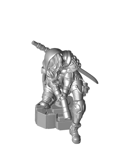 Dora Flare - With Free Cyberpunk Warhammer - 40k Sci-Fi Gift Ideas for RPG and Wargamers 3d model