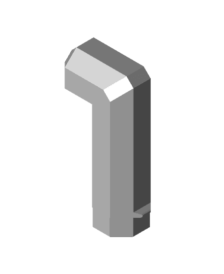 25x7·5 mm - Hook (Bolt-Locked Insert) 3d model