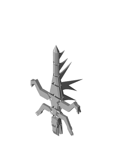 Mech Spinosaurus duel color 3d model