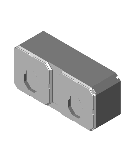 2x1x0.75 - Curved - Divided Bin - Multibin Insert 3d model