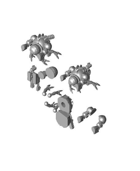 FHW: Necro Hivemind Warriors Kit  3d model