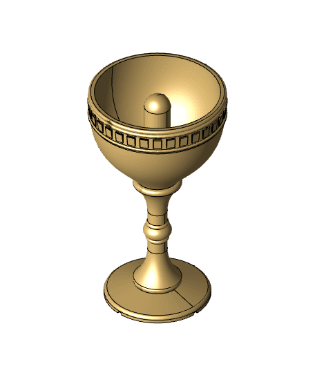 Pythagoras Cup - Greedy Cup 3d model