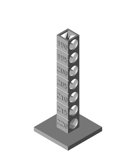 My Customized Temp Calibration Tower 3d model