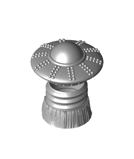 Giant Close Encounter UFO Twist Open Container 3d model