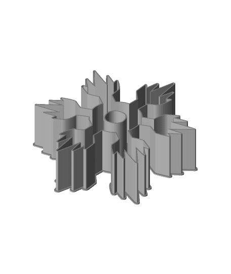 Shuriken 006E, nestable box (v2) 3d model