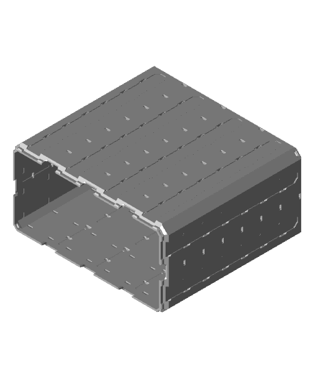 4x2x3·5 - Topped Multipoint Rail - Universal Click-In Multibin Shell Extension - Copy 3d model