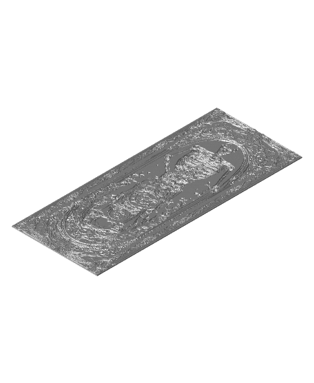 Skeleton Large Bookmark (made w/ HueForge) 3d model