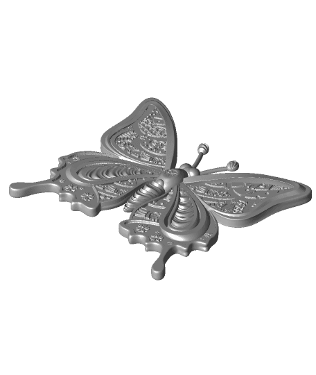 Doodlefly Butterfly Wall art 3d model