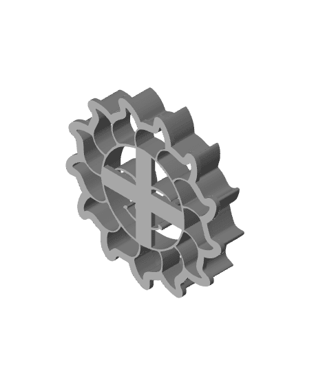 Sun Cookie Cutter, Biscuit Cutter 3d model