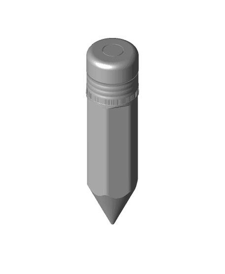 PRINT IN PLACE - No2 PENCIL CONTAINER, STASH CONTAINER FOR #BACKTOSCHOOL  3d model