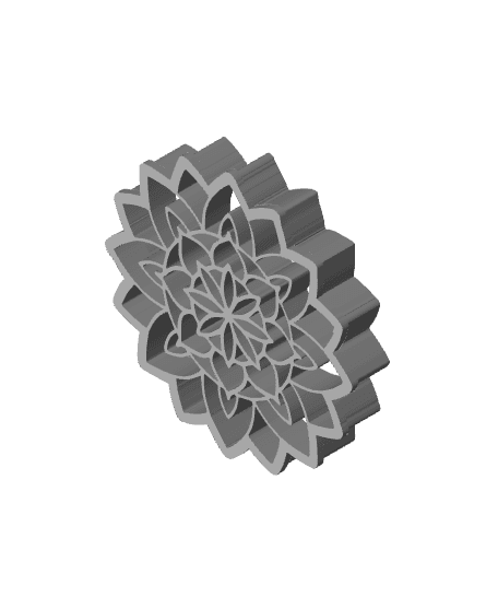 Mandala Cookie Cutter, Biscuit Cutter 3d model