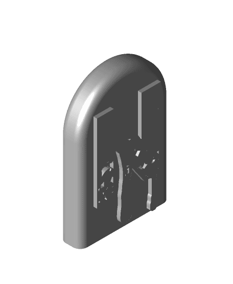 Hauntingly Stylish: Single-Color Headstone Alphabet Magnets for Halloween N 3d model