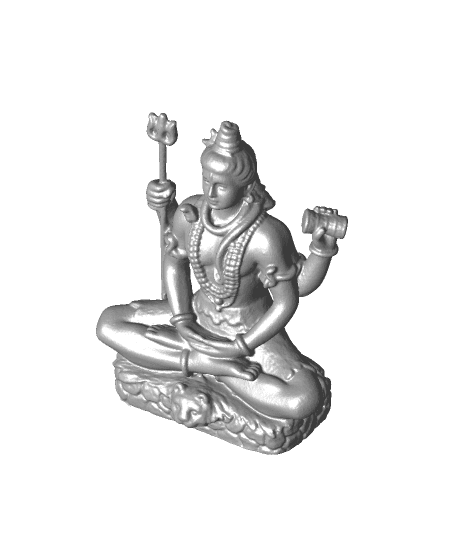 Shiva in Meditation on Tiger Skin 3d model