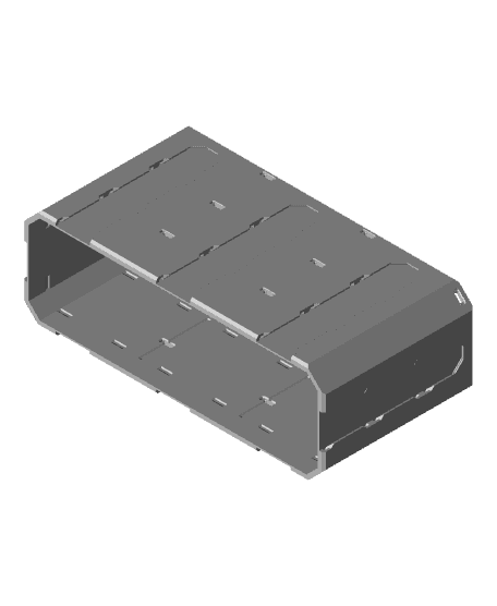 3x1x1·5 - Topped Multipoint Rail - Pop-In Bin Extension 3d model