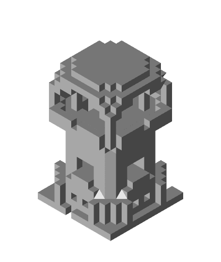 Minecraft outpost 3d model