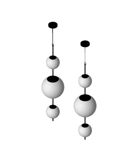 Bubbles 1 lamp, SKU. 24905 by Pikartlights 3d model