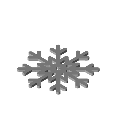 Snowflake Ornament - Christmas Tree Ornament & Decor 3d model