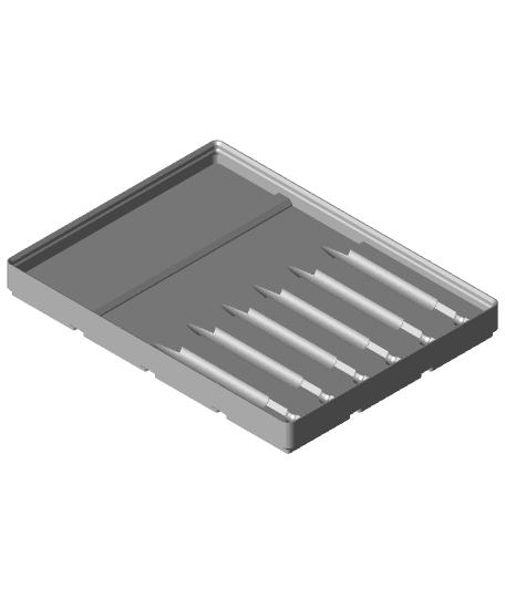 Gridfinity Spade Bit Holder 3d model